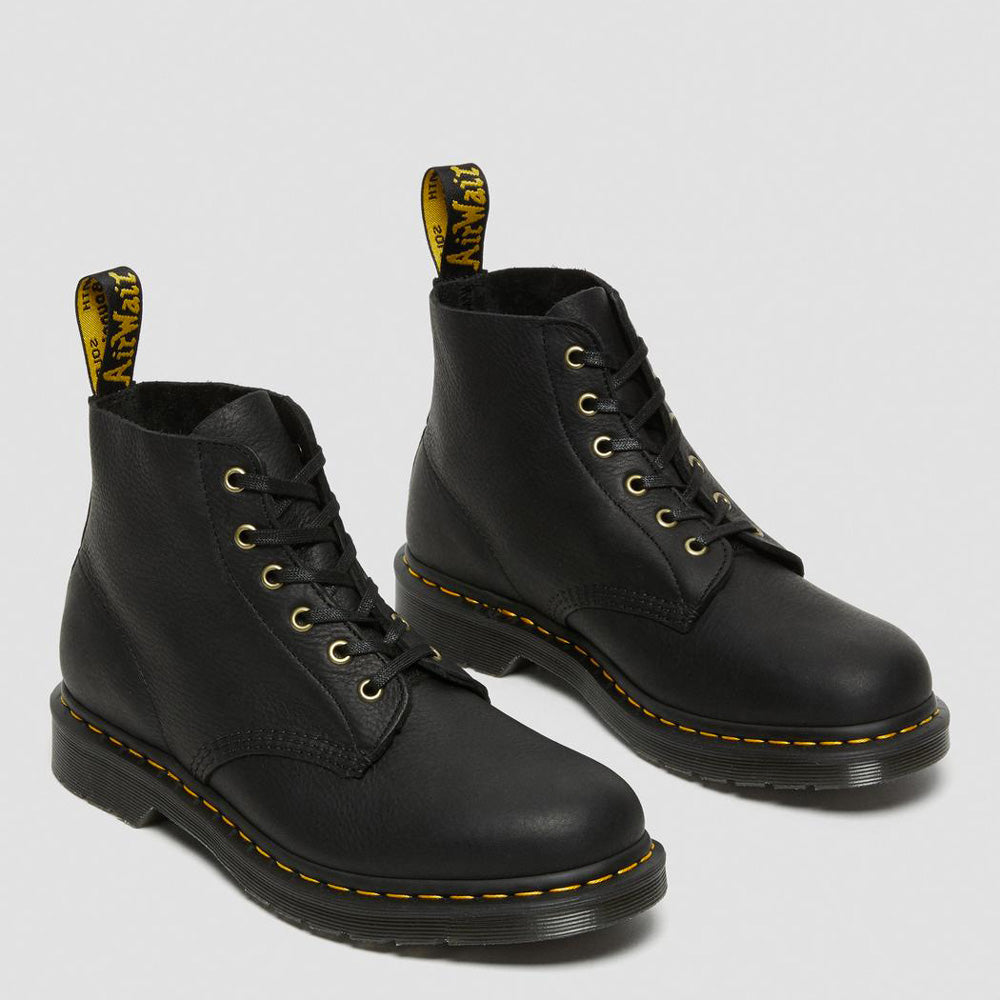 Scarpe Unisex DR. MARTENS Stivali linea 101 Ambassador in Pelle Martellata Nera