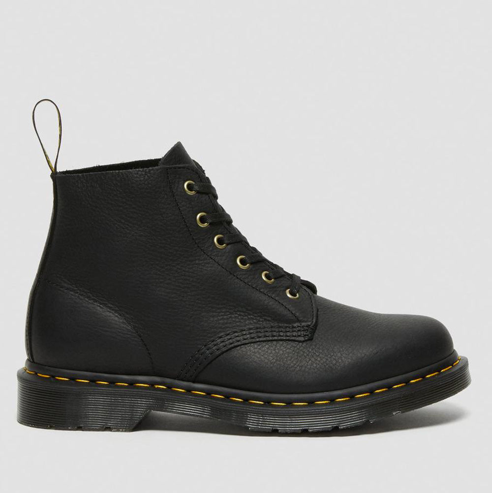 Scarpe Unisex DR. MARTENS Stivali linea 101 Ambassador in Pelle Martellata Nera