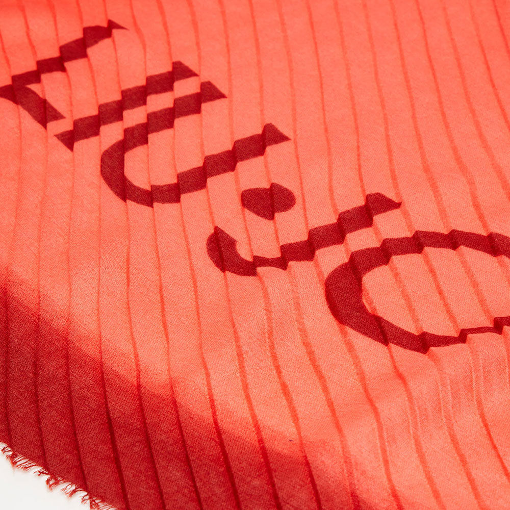 Stola Donna LIU JO in Tessuto Effetto Degradè con Logo colore Red Tea