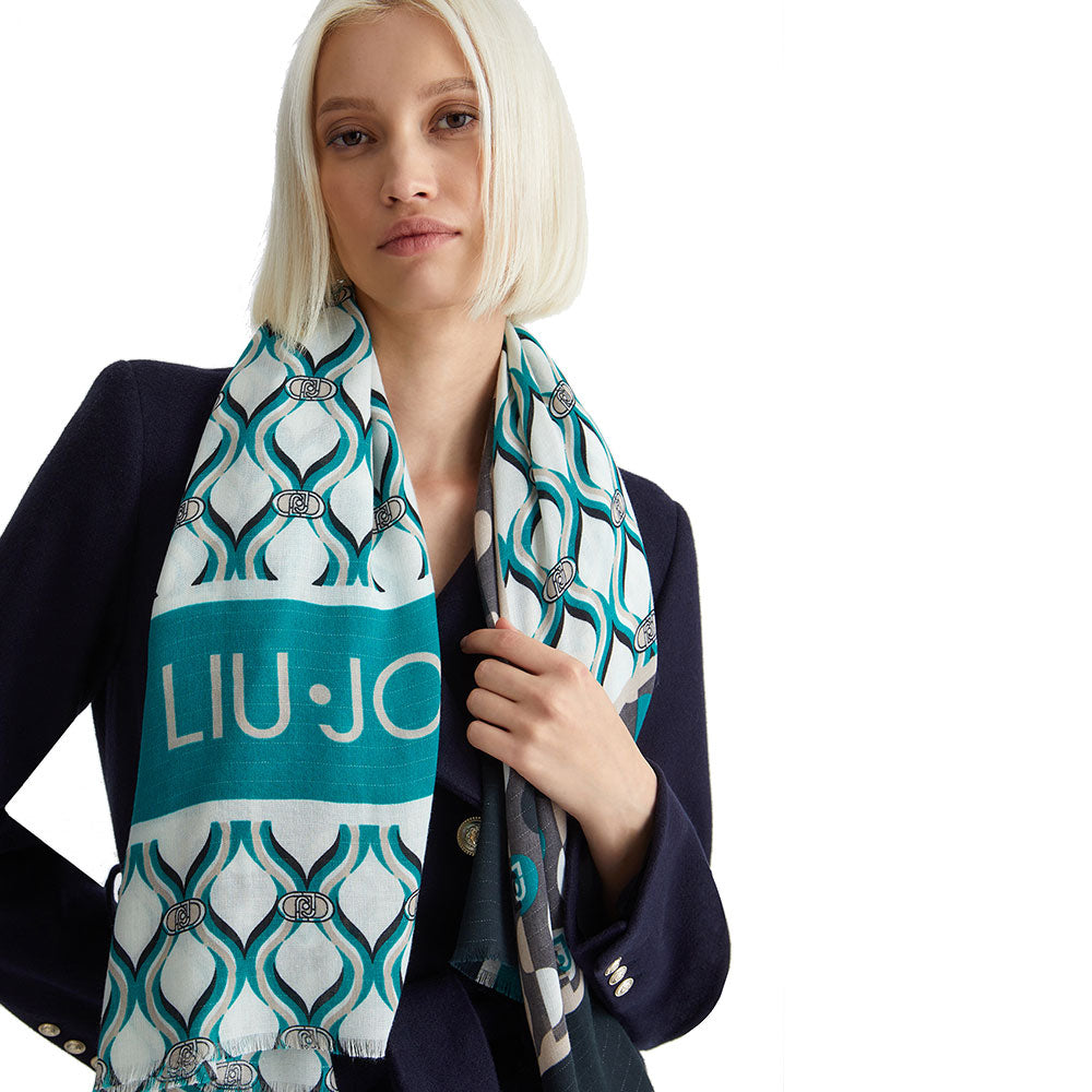 Foulard Donna 120 x 120 cm LIU JO in Tessuto stampa Geometrica con