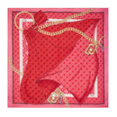 Foulard Donna 120 x 120 cm LIU JO in Tessuto stampa Grafica con Logo a Catena Dark Fuxia