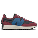 Scarpe Donna NEW BALANCE Sneakers 327 in Suede e Mesh colore Burgundy e Blu