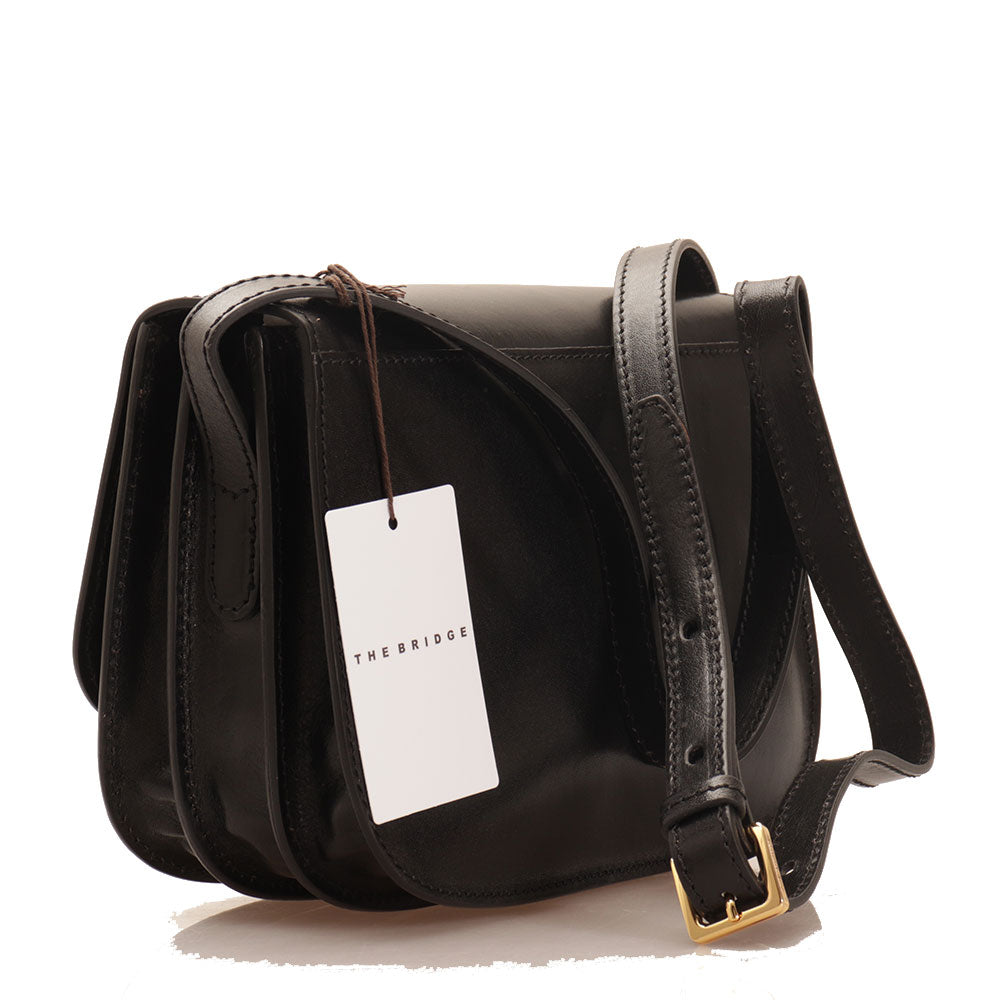 Borsa Donna a Tracolla THE BRIDGE in Pelle Nera linea Core