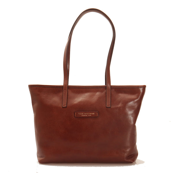 Borsa Donna Shopping Grande THE BRIDGE in Pelle Marrone linea