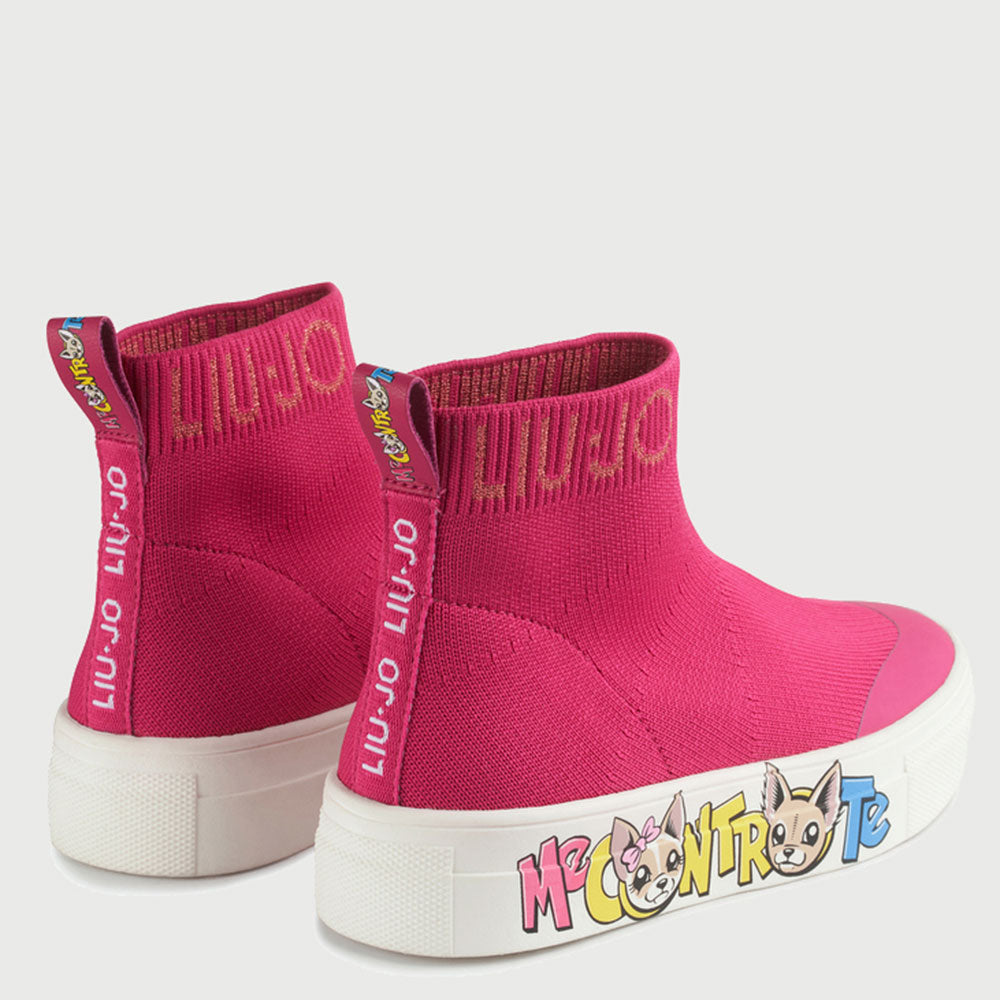 Scarpe Bambina LIU JO Sneakers Me Contro Te Fuxia a sconto Cuoieriashop