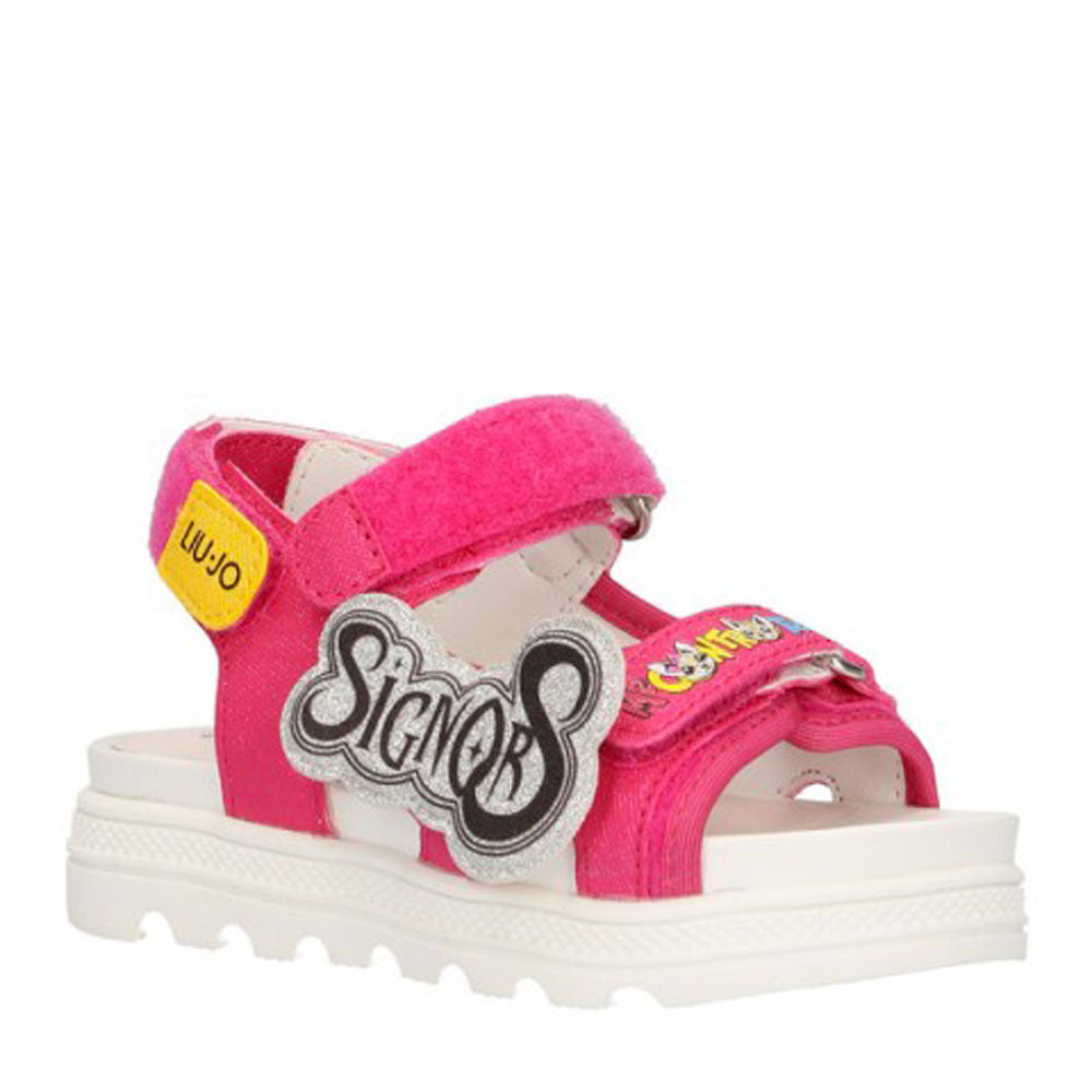 Sandali Bambina LIU JO Me Contro Te colore Fuxia con Patch