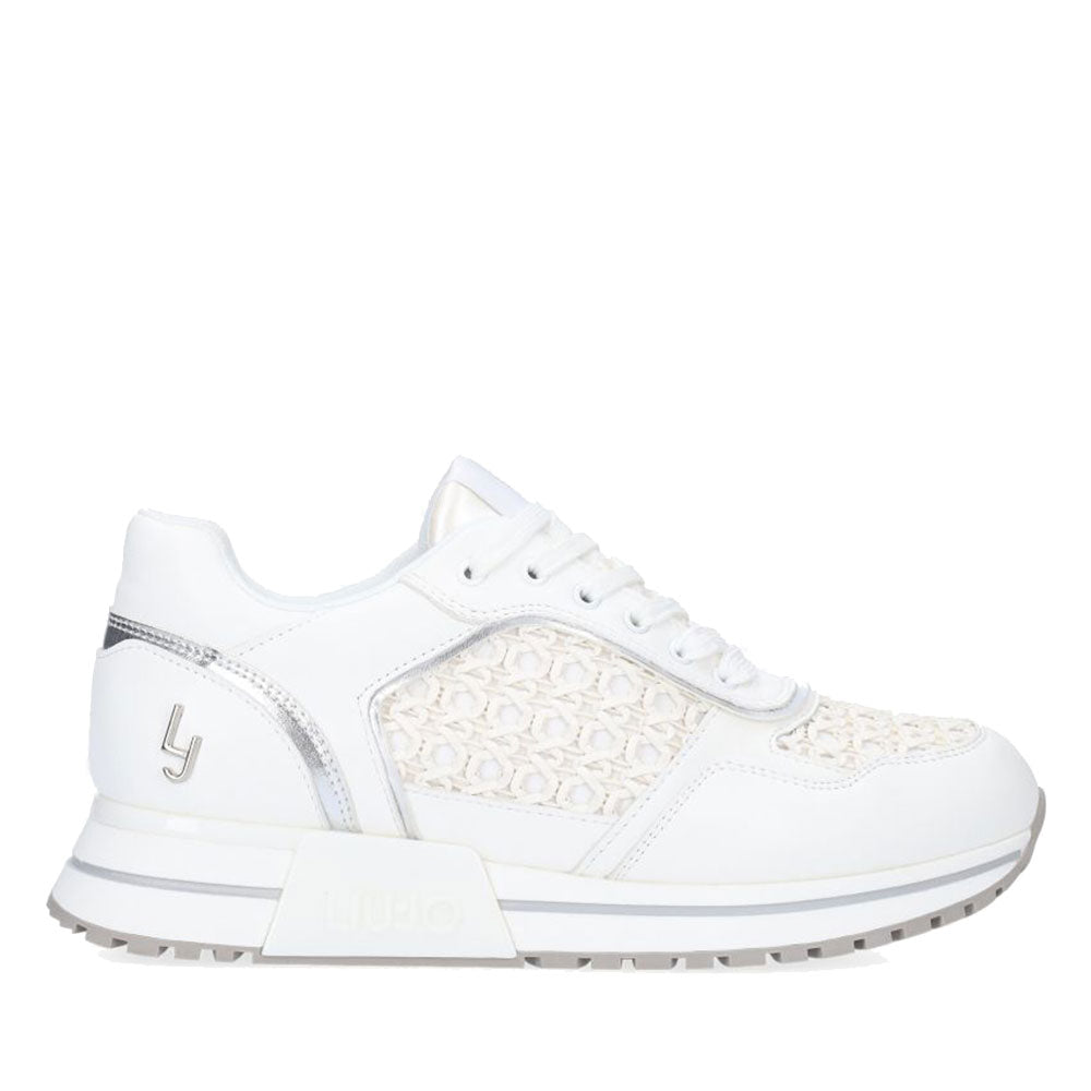 Scarpe Donna LIU JO linea Kiss 01 Sneakers con Inserti Traforati colore Bianco