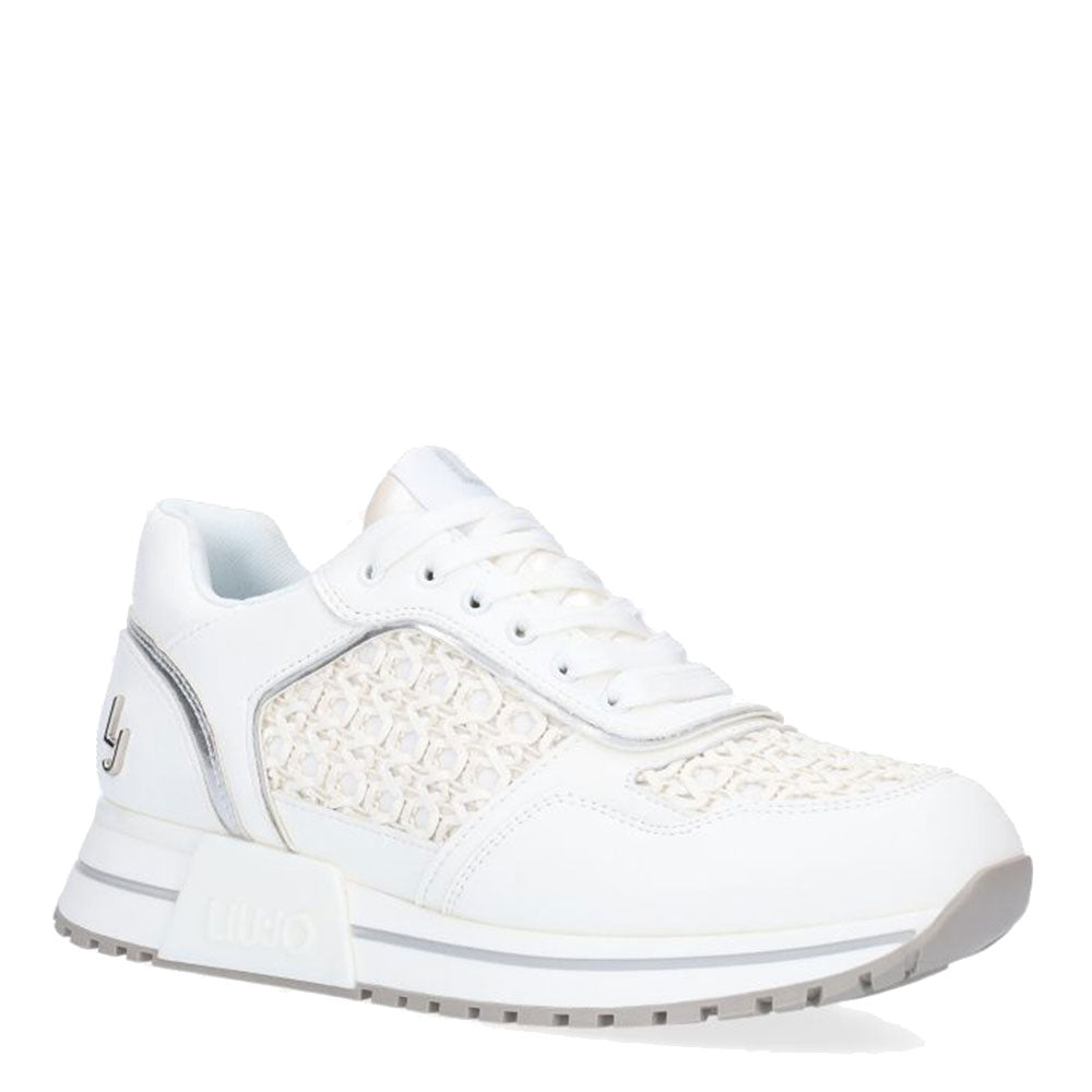 Scarpe Donna LIU JO linea Kiss 01 Sneakers con Inserti Traforati colore Bianco