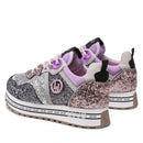 Scarpe Junior LIU JO linea Maxi Wonder 3 Sneakers Platform con Glitter Pewter