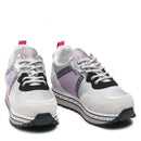 Scarpe LIU JO linea Maxi Wonder 3 Sneakers Platform in Suede e Mesh colore Silver