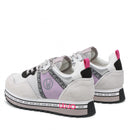 Scarpe LIU JO linea Maxi Wonder 3 Sneakers Platform in Suede e Mesh colore Silver