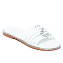 Scarpe Junior LIU JO linea Sally 22 Ciabattine Flat con Logo colore Bianco