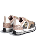 Scarpe LIU JO Maxi Wonder 604 Sneakers Platform con Glitter colore Oro e Bronzo