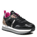 Scarpe Junior LIU JO Sneakers Platform Maxi Wonder 604 in Mesh e Dettaglio Animalier colore Nero