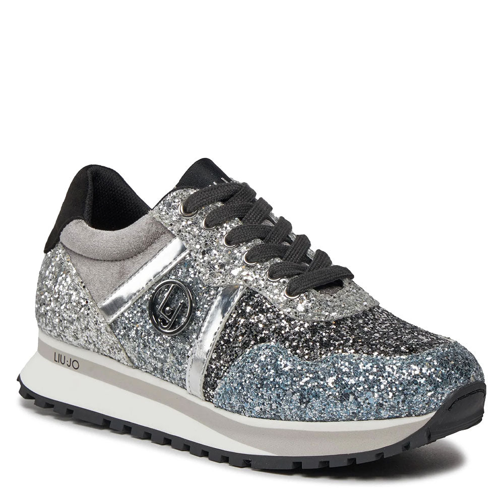 Scarpe LIU JO Wonder 629 Sneakers con Glitter All Over color Silver