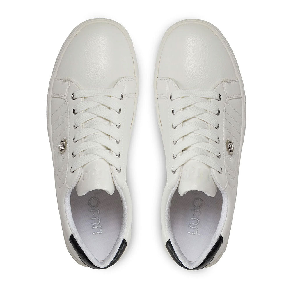 Scarpe Donna LIU JO Sneakers Alicia 630 con Maxi Logo Ricamato Bianco