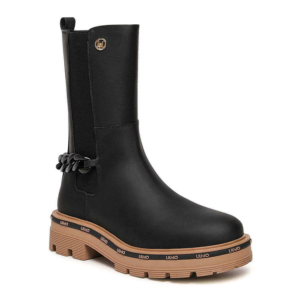 Scarpe LIU JO Taylor 628 Stivaletti Neri con Inserto Elastico e