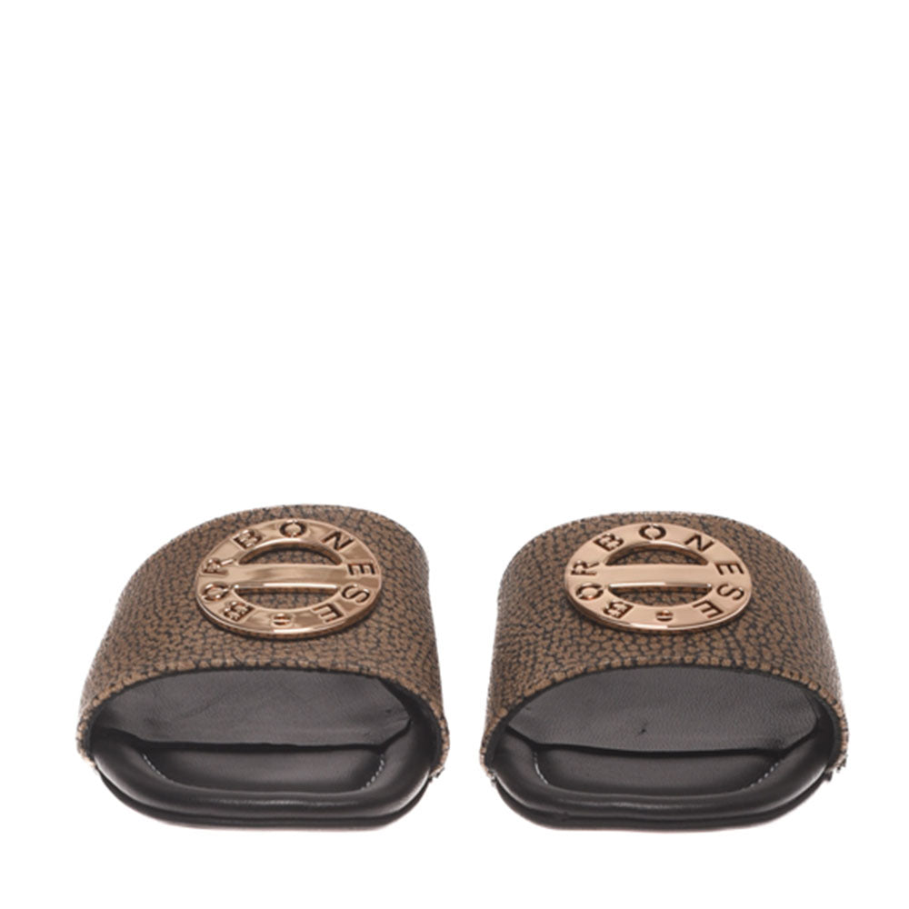 Scarpe Donna BORBONESE Ciabattine in Tela Rivestita OP Naturale a