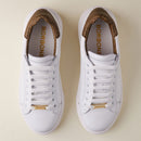 Scarpe Donna BORBONESE Sneakers in Pelle Bianca con Inserti OP Naturale