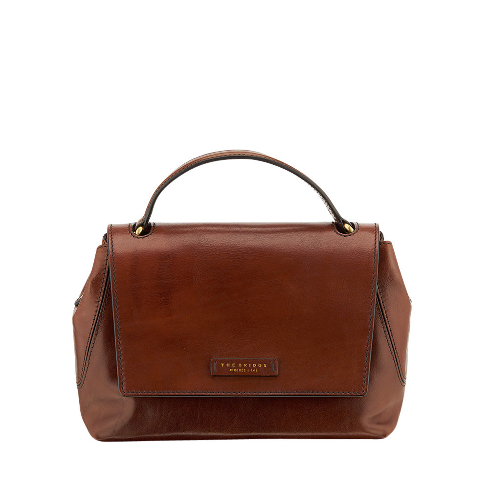 THE BRIDGE Damenhandtasche aus braunem Leder der Caterina-Linie