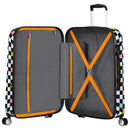 Mittelgroßer Trolley 67 cm, 4 Räder, leicht 3,6 kg – American Tourister Wavebreaker Disney Mickey Check