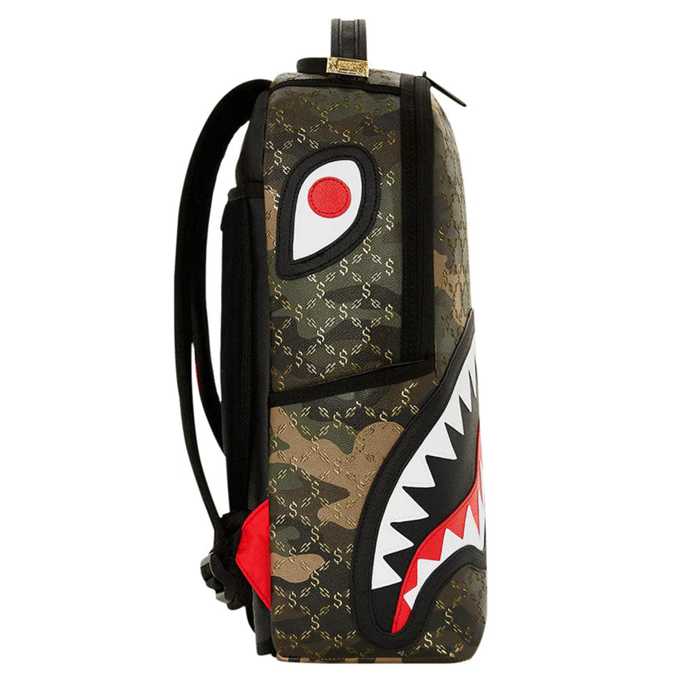 SPRAYGROUND Rucksack mit „Dollar Pattern Over Camo“-Aufdruck