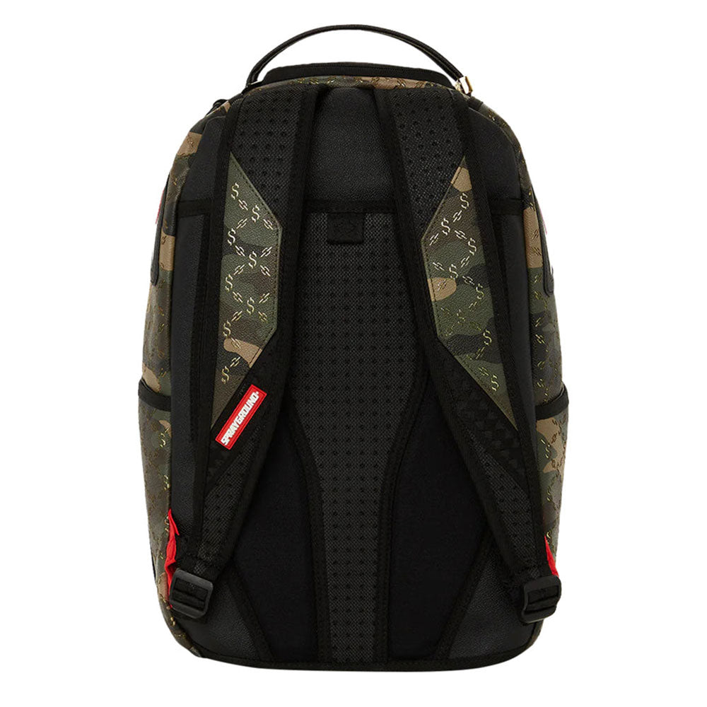 SPRAYGROUND Rucksack mit „Dollar Pattern Over Camo“-Aufdruck