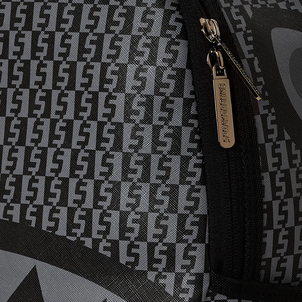 SPRAYGROUND Rucksack mit Split Infinity Check-Aufdruck in Grau