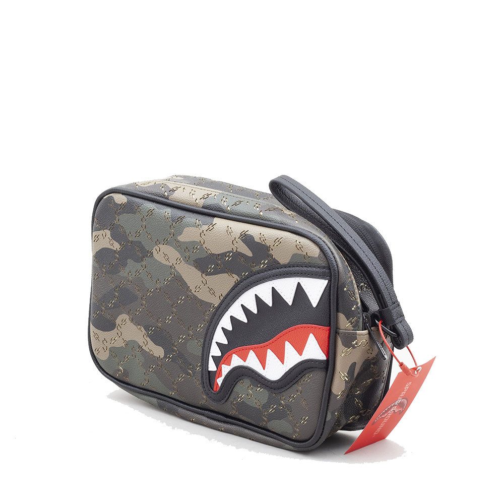 SPRAYGROUND Kulturbeutel mit „$ Pattern Over Camo“-Aufdruck