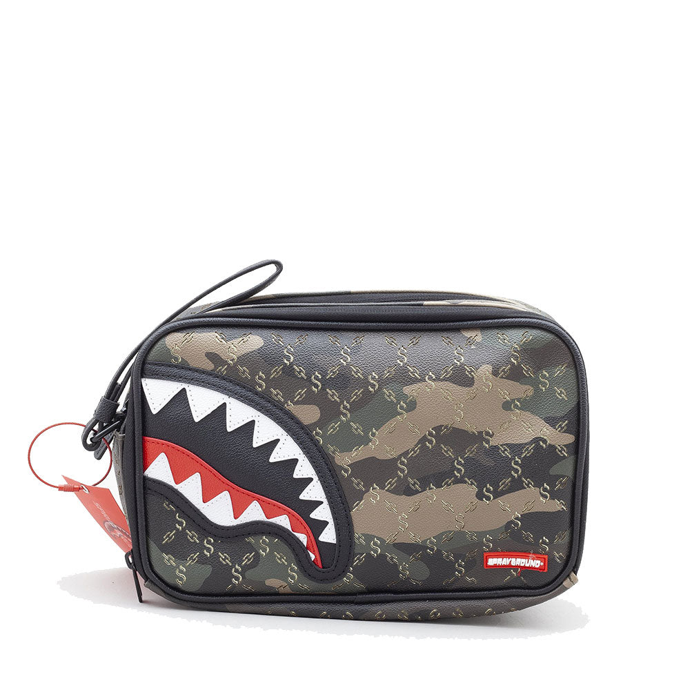 SPRAYGROUND Kulturbeutel mit „$ Pattern Over Camo“-Aufdruck