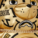 SPRAYGROUND Tribal Gold Mittelgroßer Moneybear-Rucksack