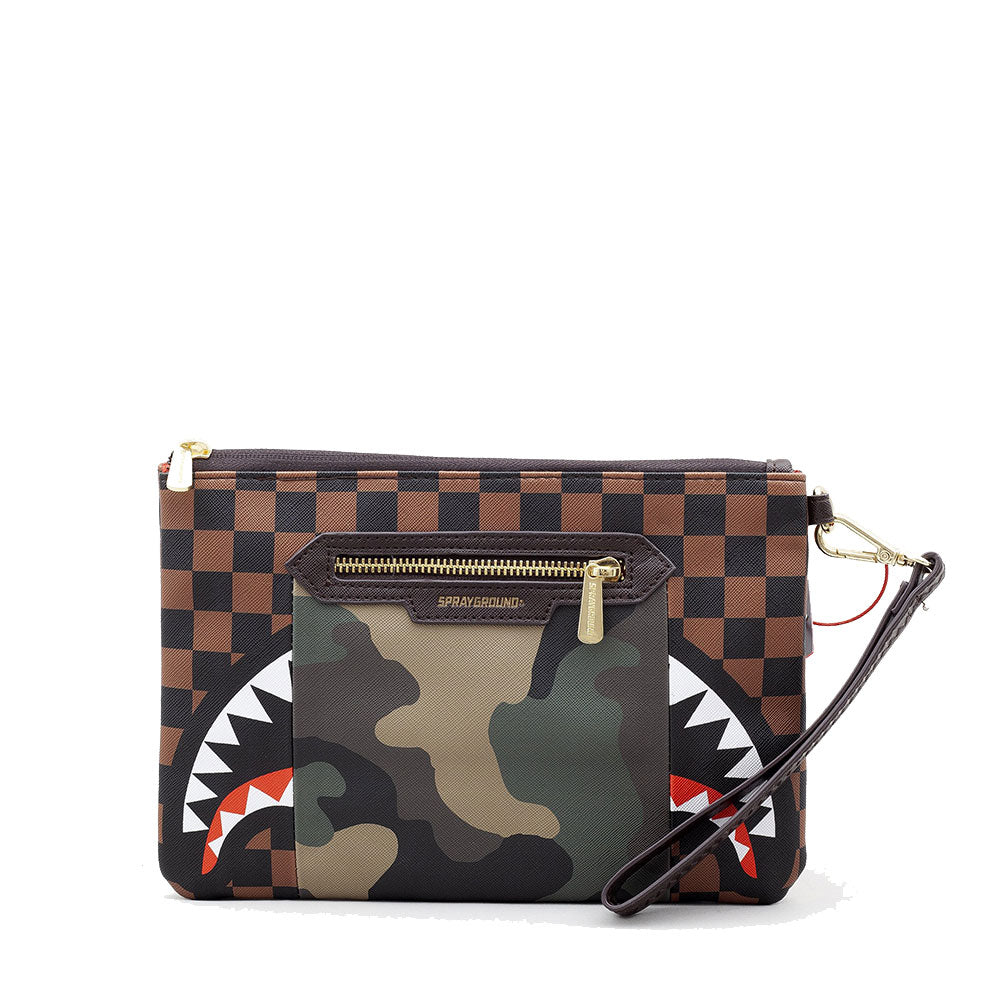 SPRAYGROUND-Handgelenktasche mit Sip Camo-Akzentdruck