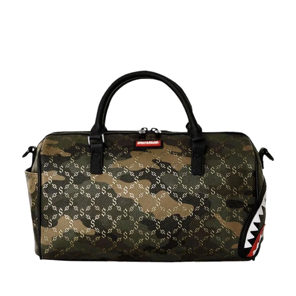 Mini-Koffer SPRAYGROUND mit „$ Pattern Camo“-Aufdruck