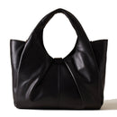 BORBONESE Mittelgroße Damenhandtasche der Cortina-Linie aus schwarzem Nappa-Kalbsleder