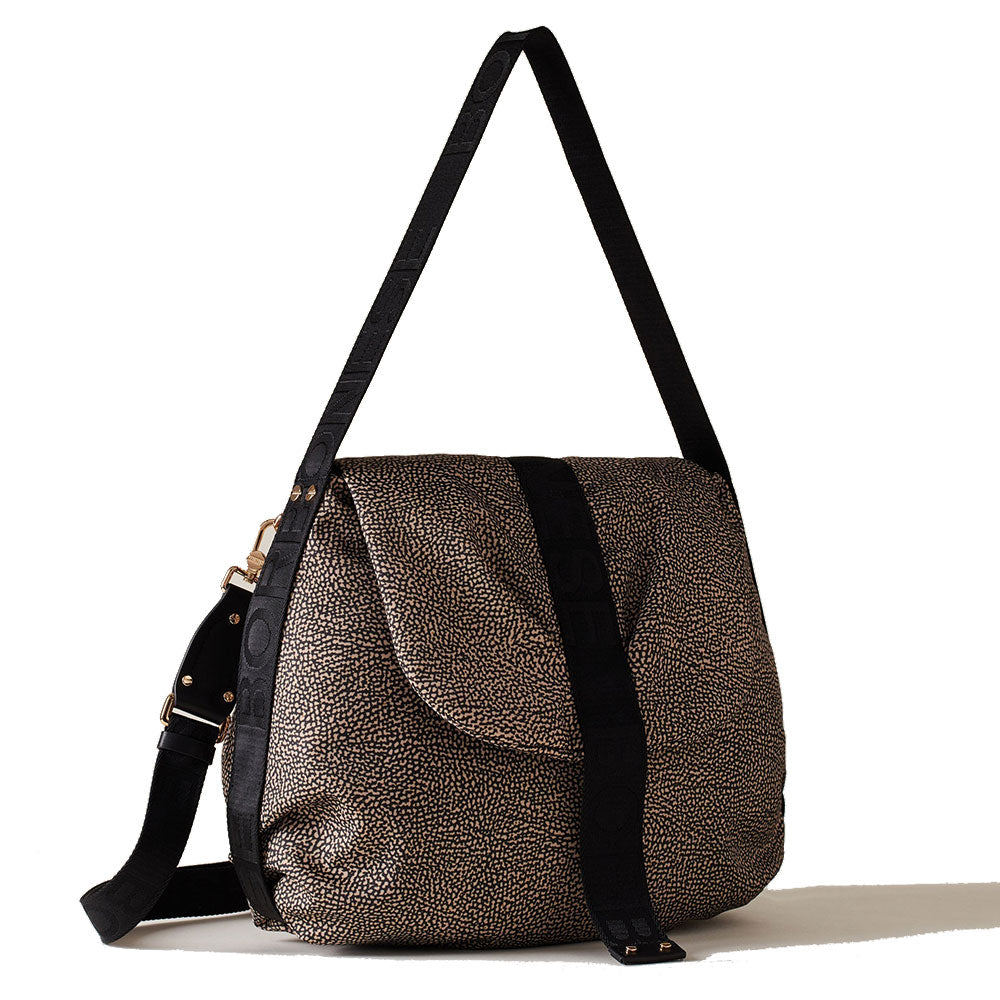 Borsa Donna Hobo con Pattina BORBONESE linea Cloudette Medium in