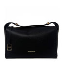BORBONESE Damenhandtasche, Linie Livre Medium, aus schwarzem Leder