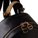 BORBONESE Damenrucksack Bolt Medium aus schwarzem Leder