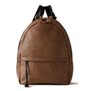 BORBONESE Damenrucksack Bolt Medium aus OP-beschichtetem Canvas und schwarzem Leder