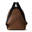 BORBONESE Damenrucksack Bolt Medium aus OP-beschichtetem Canvas und schwarzem Leder