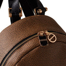 BORBONESE Damenrucksack Bolt Medium aus OP-beschichtetem Canvas und schwarzem Leder