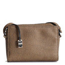 BORBONESE Damen-Umhängetasche Bolt Medium aus OP-beschichtetem Canvas und schwarzem Leder