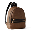 BORBONESE Damenrucksack Road Medium aus OP-beschichtetem Canvas und schwarzem Leder