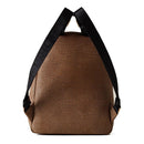 BORBONESE Damenrucksack Road Medium aus OP-beschichtetem Canvas und schwarzem Leder