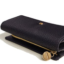 BORBONESE Damenbrieftasche mit Knopf Jet Op Line aus dunkelschwarzem Nylon