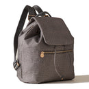 BORBONESE Damenrucksack mit Klappe Eco Line Jet OP aus lehmgrauem Nylon