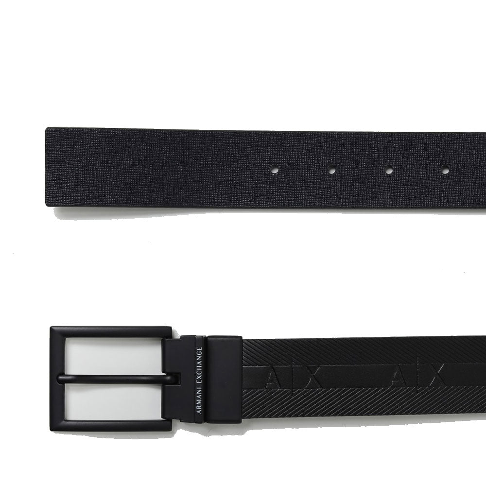 ARMANI EXCHANGE Wende-Ledergürtel für Herren, Farbe Schwarz – Marineblau