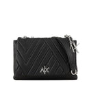 ARMANI EXCHANGE Damen-Umhängetasche, gesteppt, geschlossen mit Klappe, Farbe Schwarz