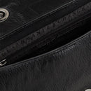 ARMANI EXCHANGE Damen-Umhängetasche, gesteppt, geschlossen mit Klappe, Farbe Schwarz