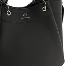 Damenhandtasche mit Schultergurt mit ARMANI EXCHANGE-Logo. Farbe: Schwarz