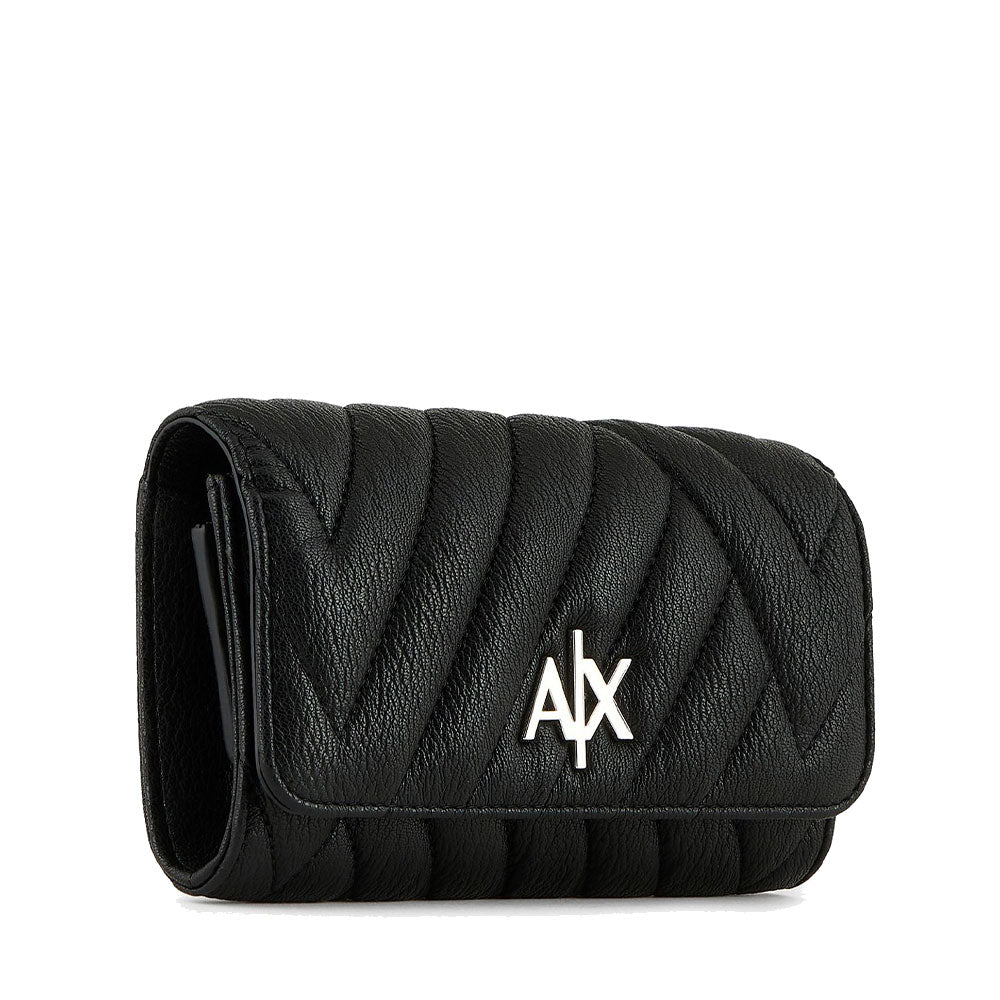 ARMANI EXCHANGE Damen-Mini-Clutch mit Schultergurt in Schwarz